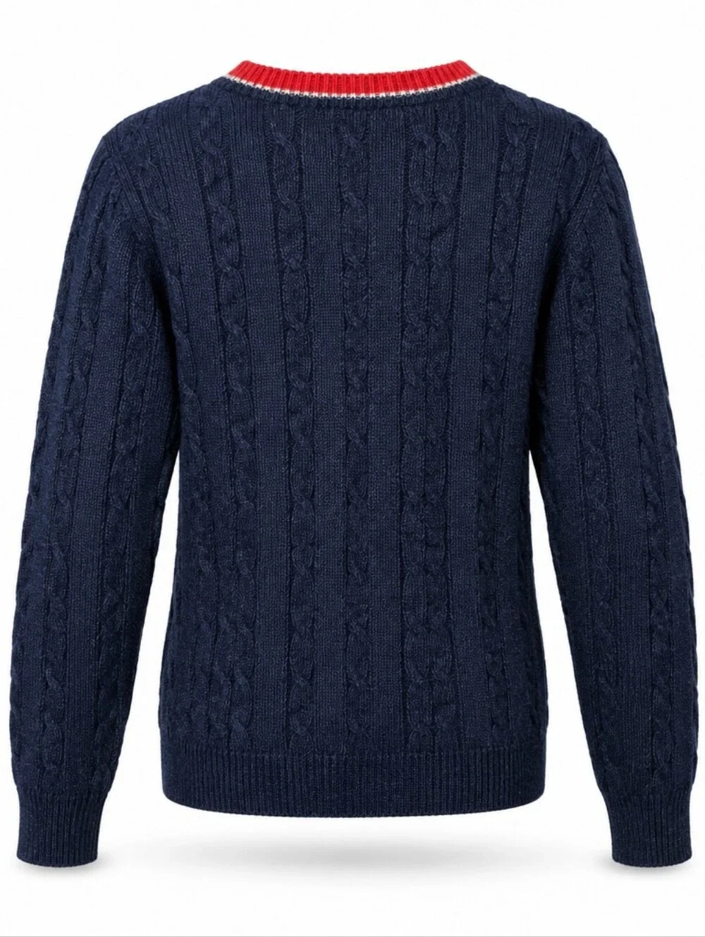Vintage Elle et Lui Exclusif Cable Knit V-Neck Sweater Size Lg